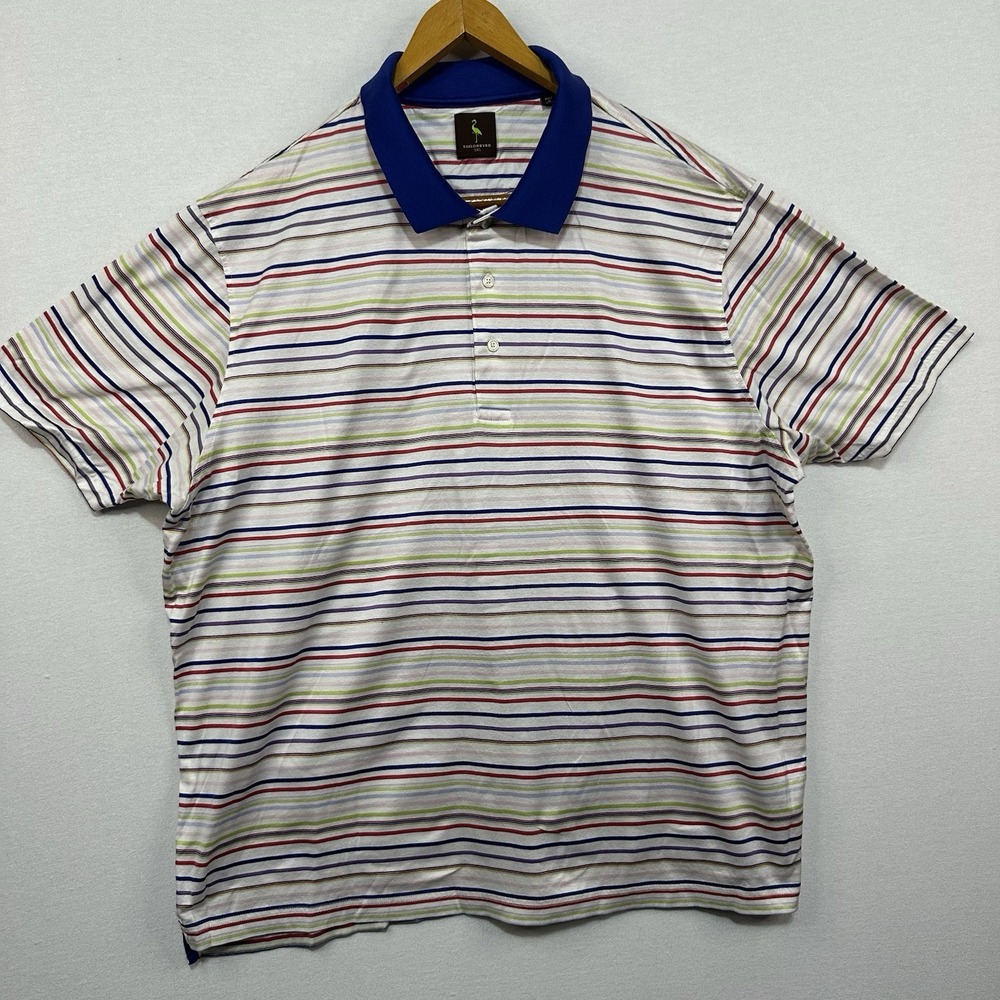Tailor Byrd Men's‎ 2XL Stripped Polo Shirt Golf Cart Club